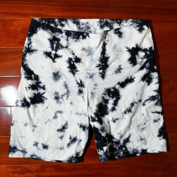 PINK Victoria's Secret Pants - Victoria’s Secret PINK Dark Blue Tie Dye Yoga Biker Shorts